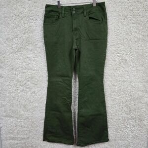 Levi's 726 Flare Jeans Women 31x30 Green High Rise Western Retro Boho Denim